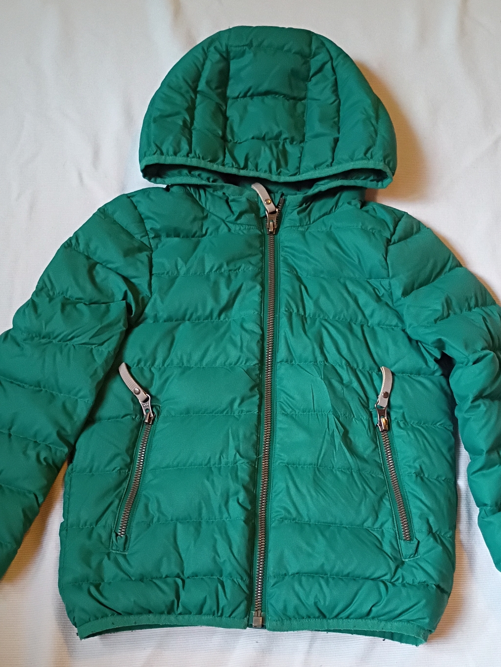 Hanna Andersson Green Hooded Puffer Jacket